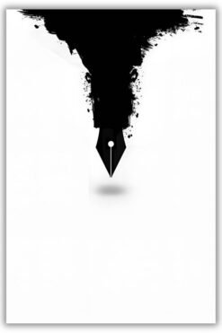 Black Quill metal poster wall art in Pakistan