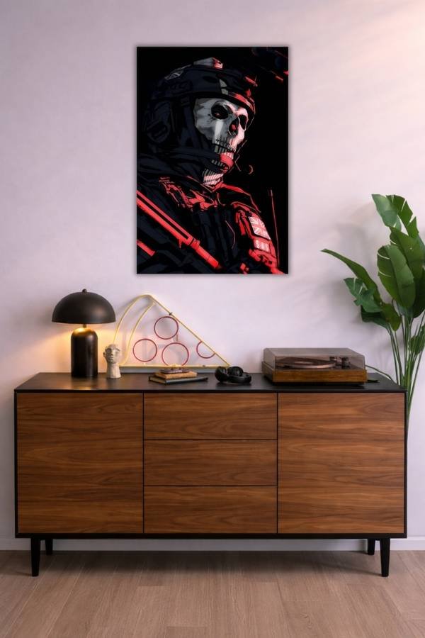 Call Of Duty: Ghost metal poster wall art in Pakistan