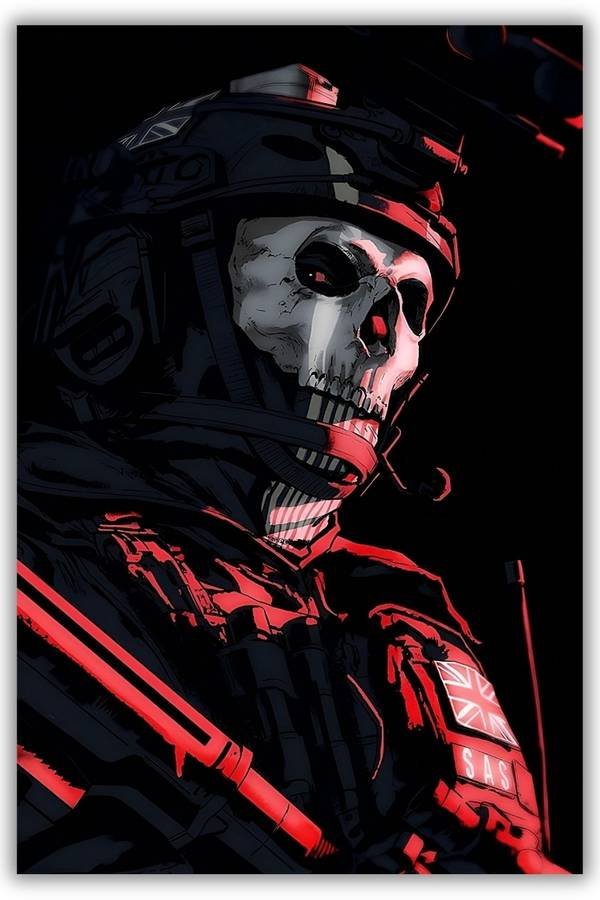 Call Of Duty: Ghost metal poster wall art in Pakistan