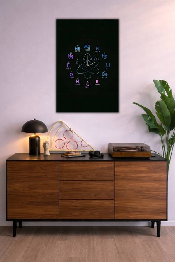 Chemistry Clock metal poster wall art in Pakistan