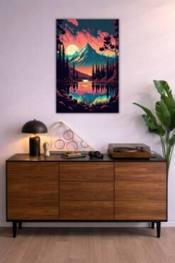 Cinametic Mountain metal poster wall art in Pakistan