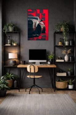 Dodge Challenger Srt Hellcat metal poster wall art in Pakistan