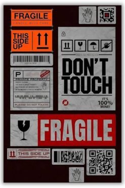 Dont Touch metal poster wall art in Pakistan