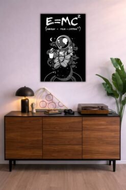 E=Mc metal poster wall art in Pakistan
