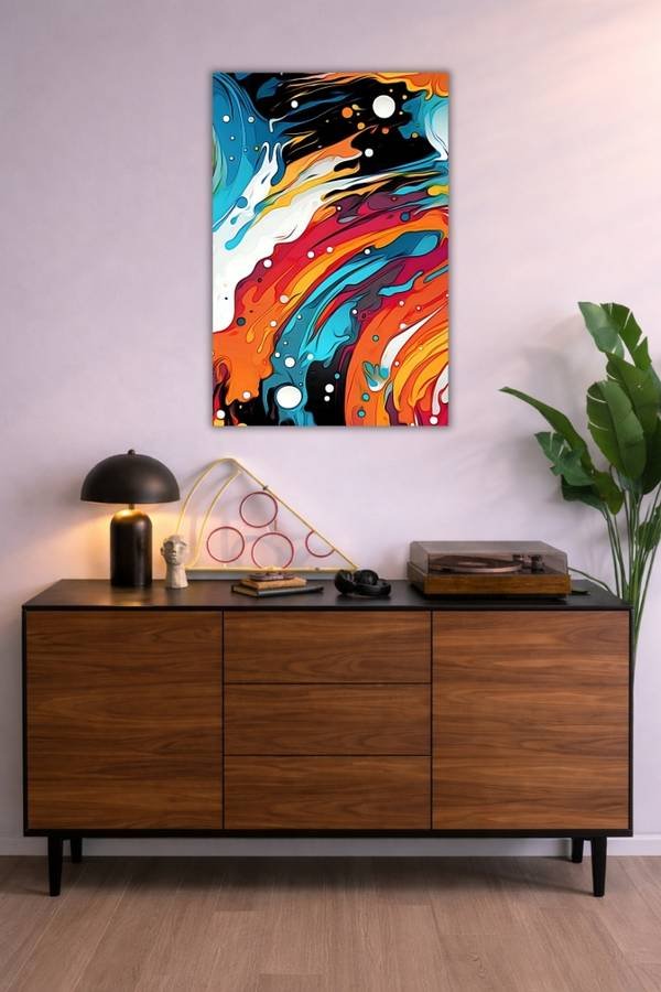 Flowing Colors metal poster wall art in Pakistan