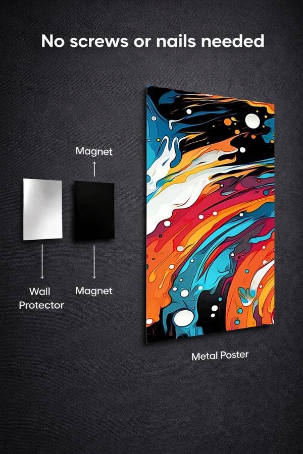 Flowing Colors metal poster wall art in Pakistan