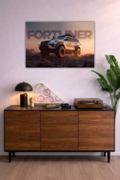 Fortuner metal poster wall art in Pakistan