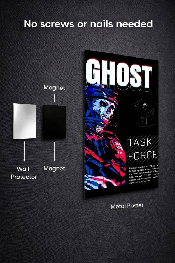 Ghost metal poster wall art in Pakistan