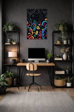 Glyph Party metal poster wall art in Pakistan