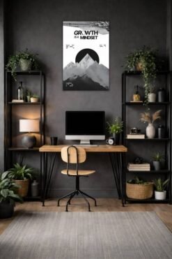 Growth Is A Mindset metal poster wall art in Pakistan