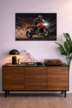 Harley-Davidson metal poster wall art in Pakistan