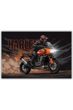 Harley-Davidson metal poster wall art in Pakistan