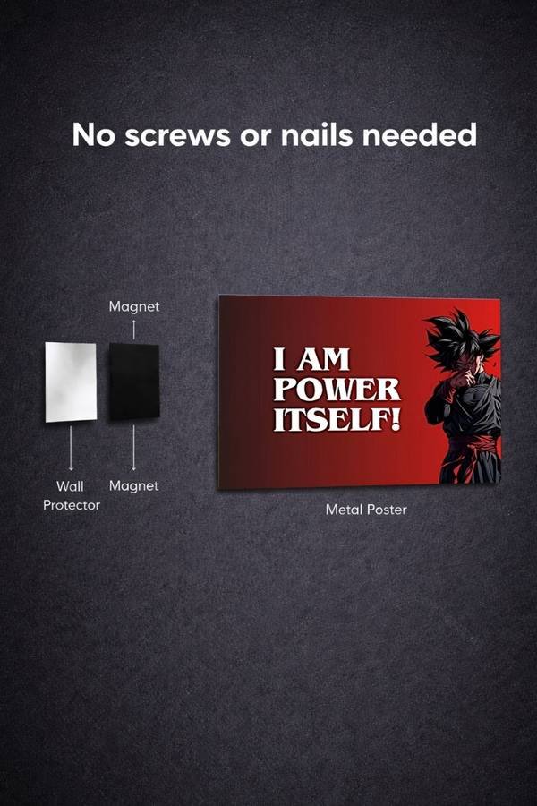 I Am Power Itself metal poster wall art in Pakistan