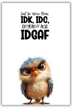 Just So We Are Clear metal poster wall art in Pakistan