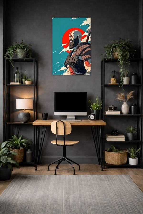 Kratos metal poster wall art in Pakistan