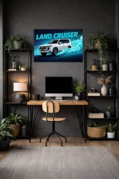 Land Cruiser metal poster wall art in Pakistan