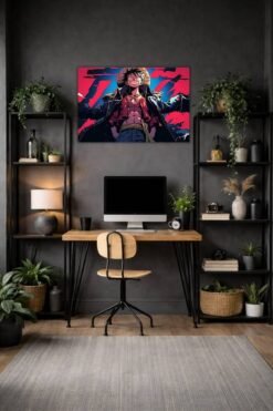 Luffy metal poster wall art in Pakistan
