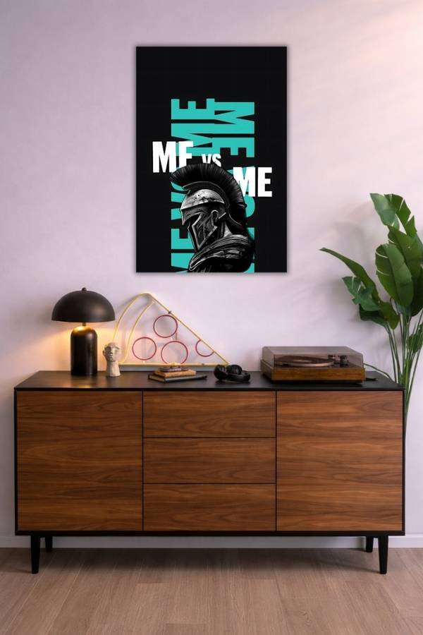 Me Vs Me metal poster wall art in Pakistan