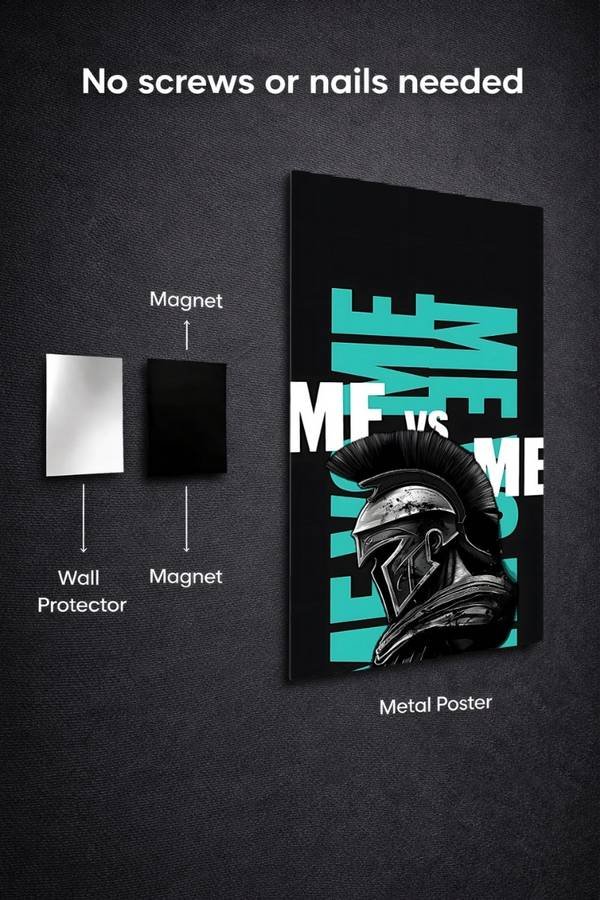 Me Vs Me metal poster wall art in Pakistan