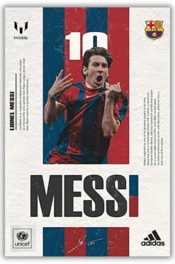 Messi metal poster wall art in Pakistan