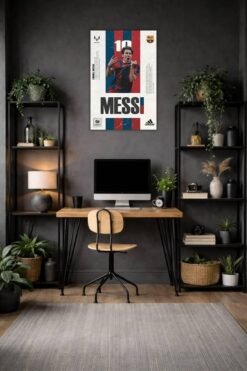 Messi metal poster wall art in Pakistan