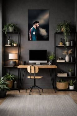 Messi metal poster wall art in Pakistan