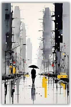 Modern Cityscape metal poster wall art in Pakistan