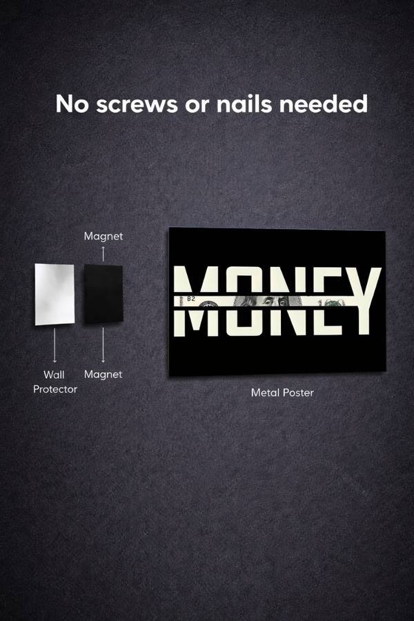 Money metal poster wall art in Pakistan