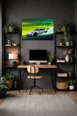 Porsche 911 Gt3 metal poster wall art in Pakistan