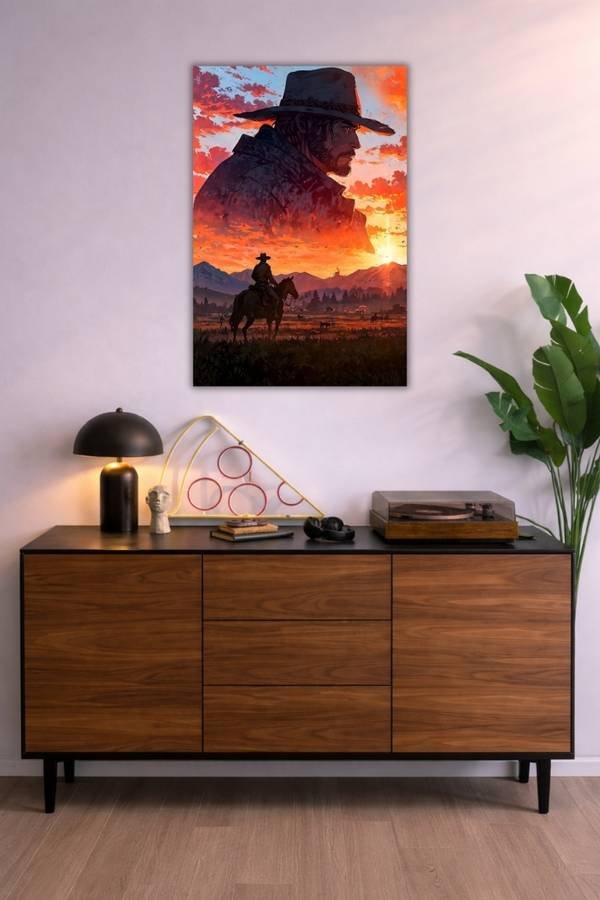 Red Dead Redemption metal poster wall art in Pakistan