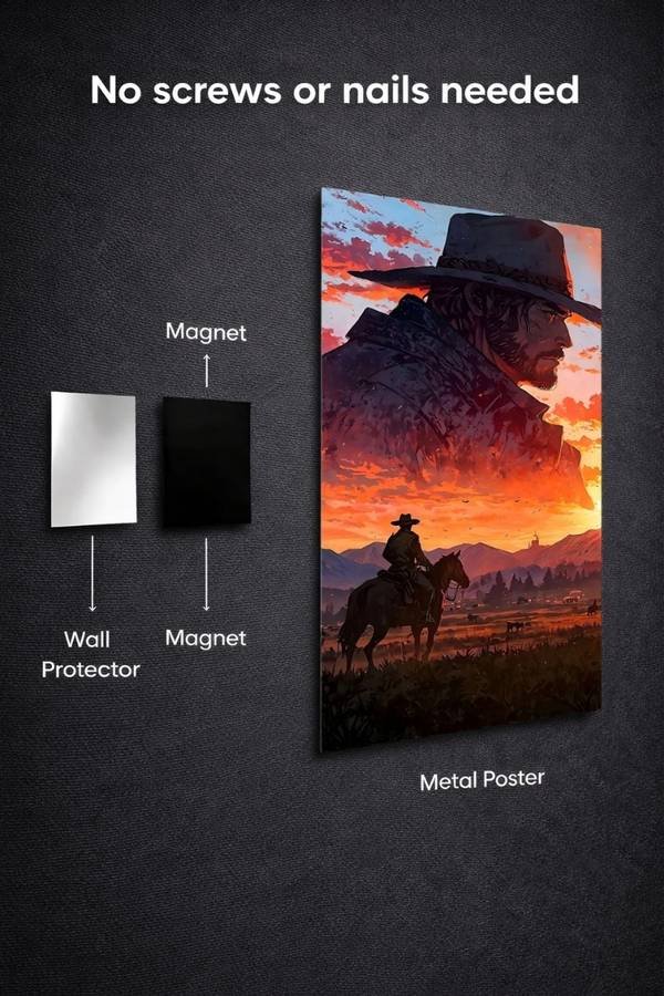 Red Dead Redemption metal poster wall art in Pakistan