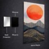 Roter Planet metal poster wall art in Pakistan