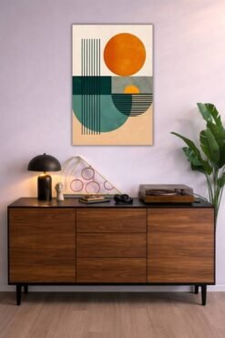 Solar Geometry metal poster wall art in Pakistan