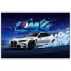 Bmw M4 metal poster wall art in Pakistan