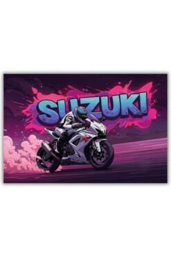 Suzuki Gsx-R metal poster wall art in Pakistan