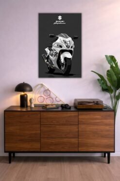Suzuki Hayabusa metal poster wall art in Pakistan