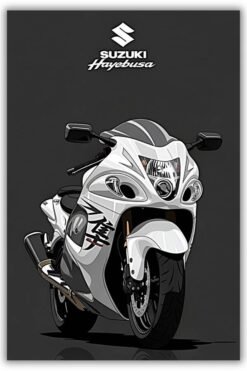 Suzuki Hayabusa metal poster wall art in Pakistan