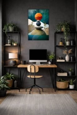 Tranquil Tones metal poster wall art in Pakistan