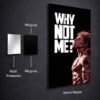 Why Not Me Jujutsu Kaisen metal poster wall art in Pakistan