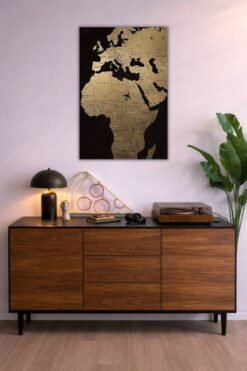 World Map metal poster wall art in Pakistan