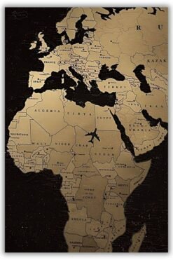World Map metal poster wall art in Pakistan
