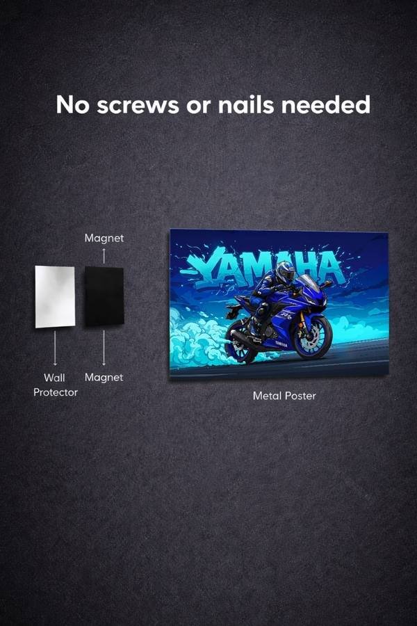Yamaha Yzf-R15 metal poster wall art in Pakistan