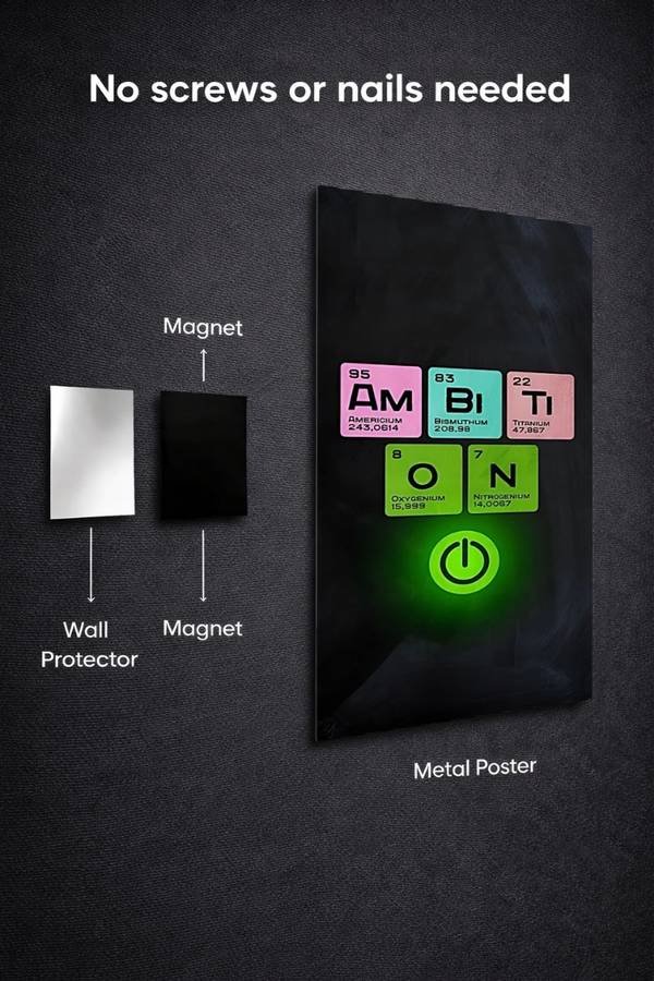 Ambition metal poster wall art in Pakistan