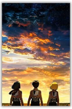 Attack On Titans metal poster wall art in Pakistan