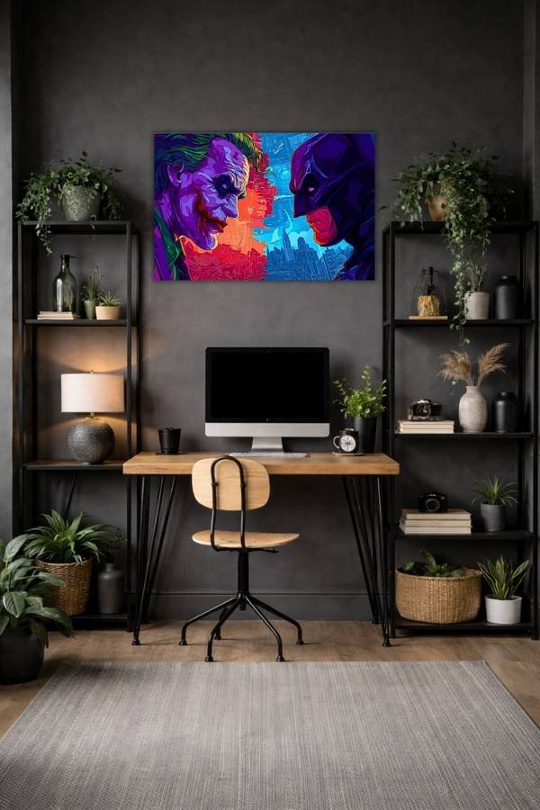 Batman & Joker metal poster wall art in Pakistan