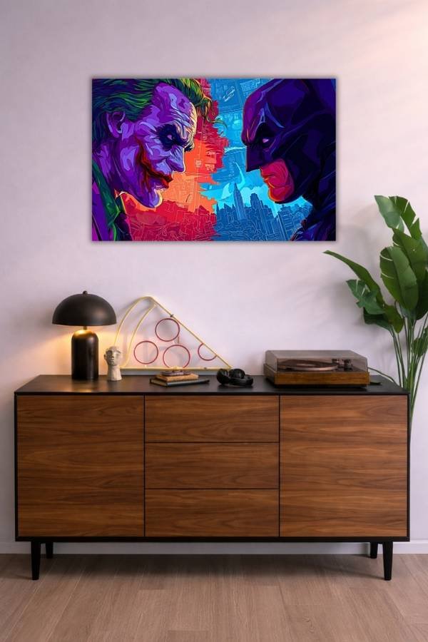 Batman & Joker metal poster wall art in Pakistan
