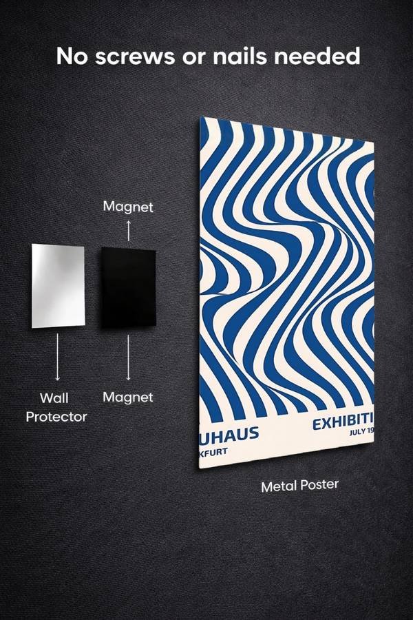 Bauhaus 1923 metal poster wall art in Pakistan