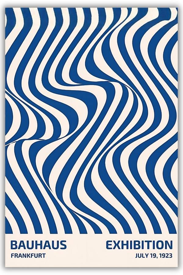 Bauhaus 1923 metal poster wall art in Pakistan