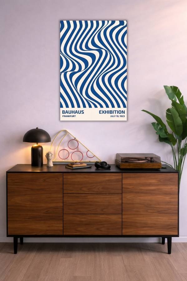 Bauhaus 1923 metal poster wall art in Pakistan