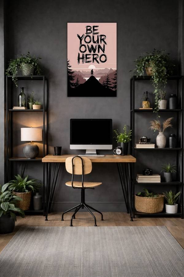 Be Your Own Hero metal poster wall art in Pakistan
